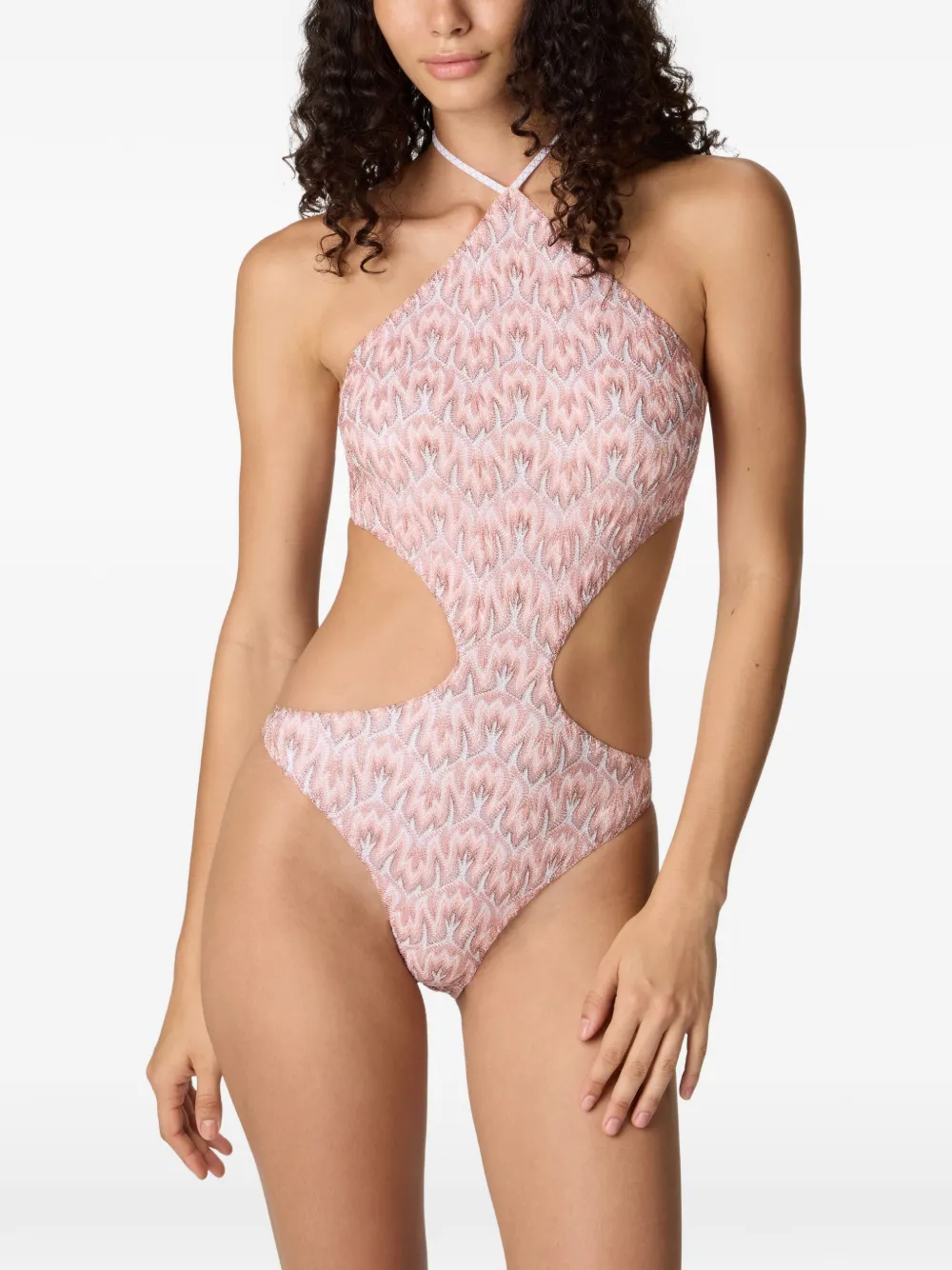 Missoni Uitgesneden badpak Roze