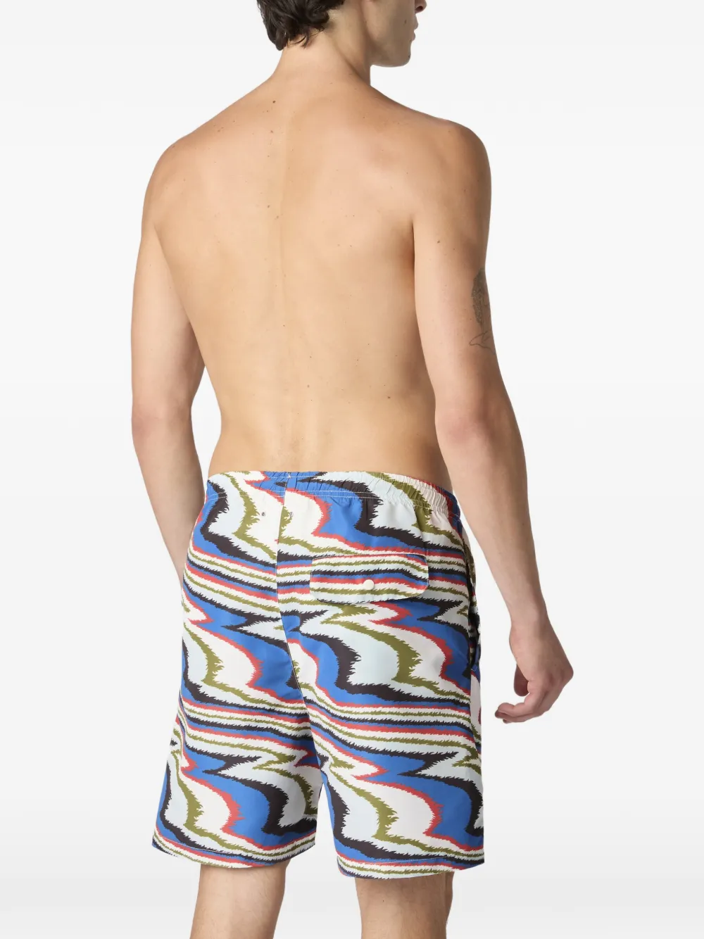Missoni Zwembroek met zigzag-print Wit