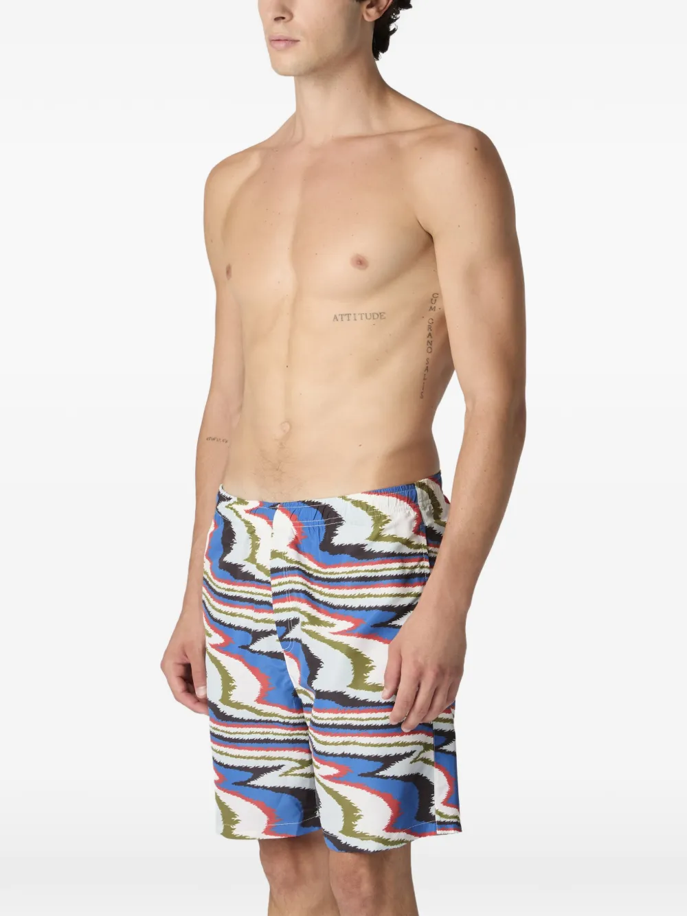 Missoni Zwembroek met zigzag-print Wit