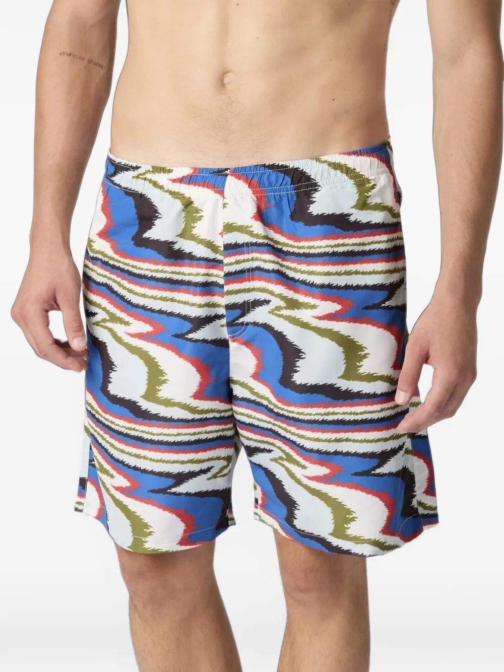 Missoni Zwembroek met zigzag-print Wit