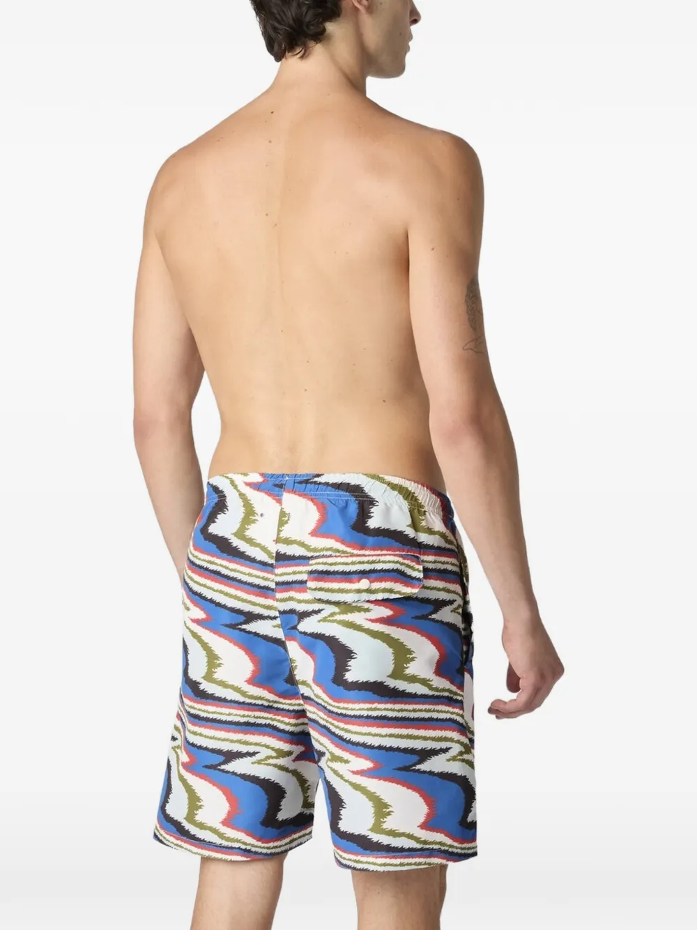 Missoni Zwembroek met zigzag-print Wit