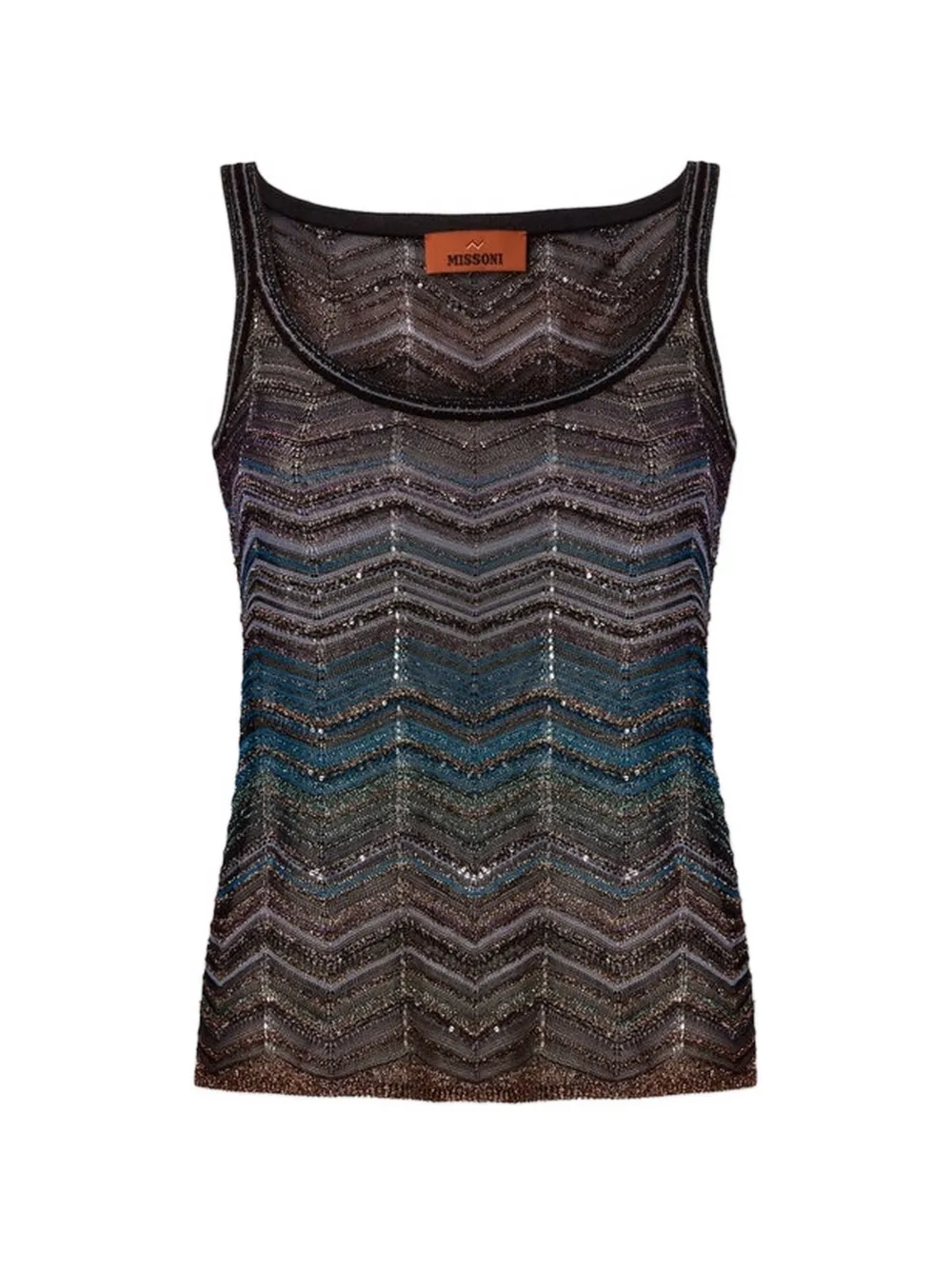 Missoni Top met chevron patroon en pailletten Groen