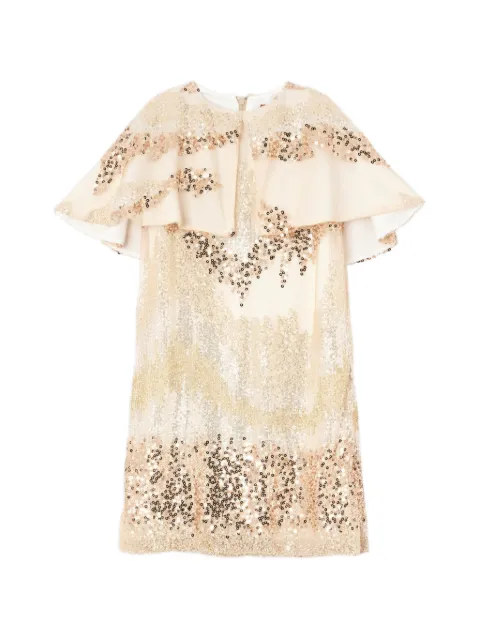 Missoni Kids vestido estilo capa bordado con lentejuelas