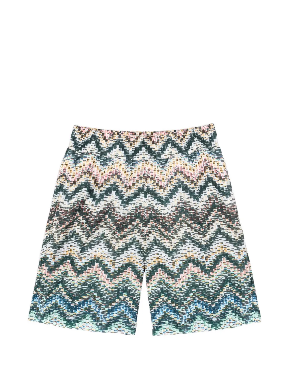 Missoni Kids zigzag-print swim shorts - Verde