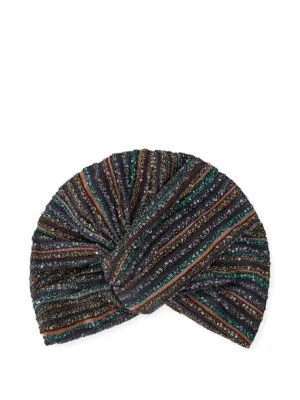 Missoni Black & White Zigzag Knit Twist Headband Missoni Zigzag Knit Twisted Headband - White | Editorialist main image 4