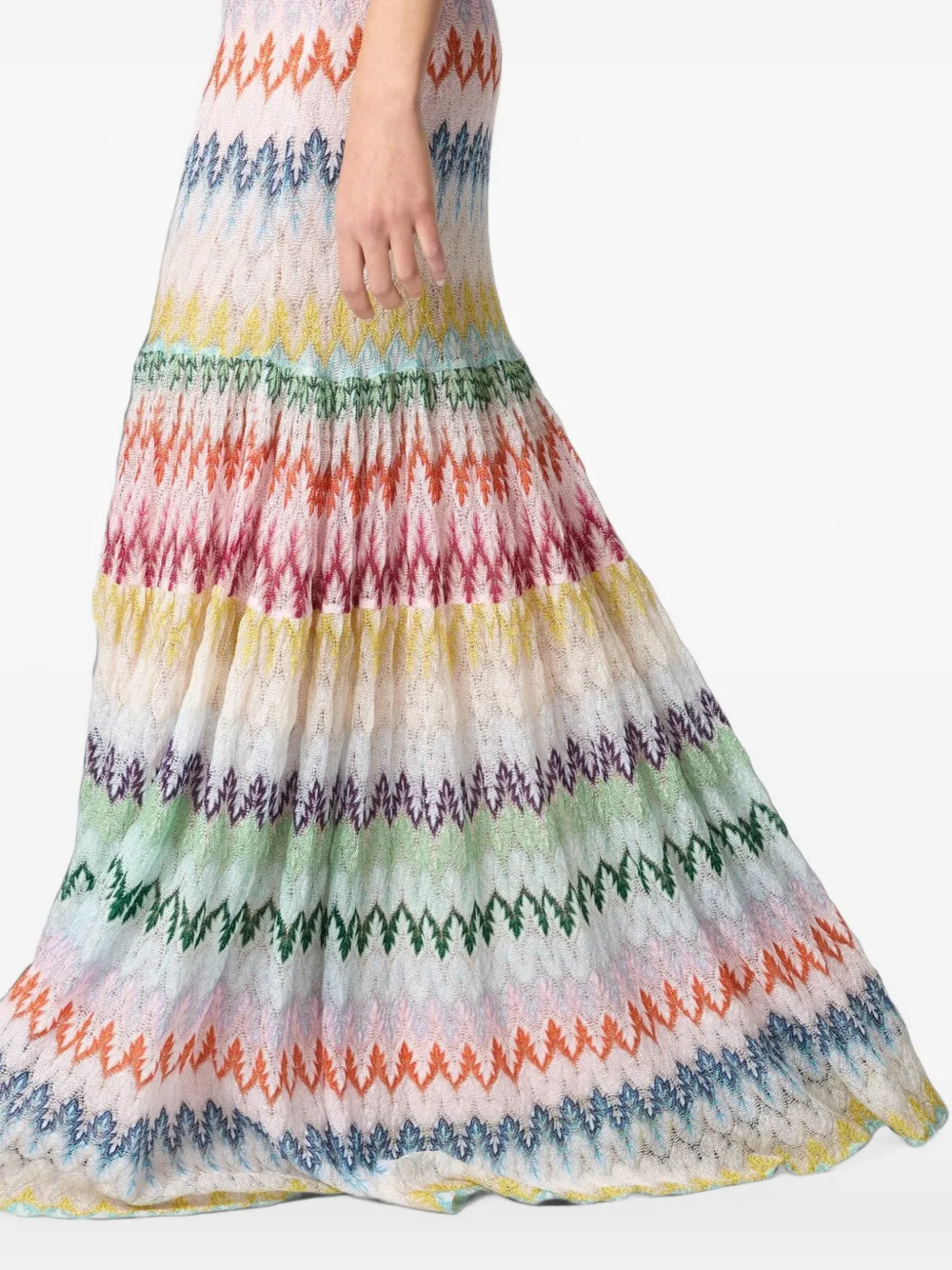 Missoni Maxi-rok met chevron patroon Beige