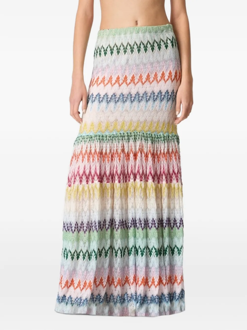 Missoni Maxi-rok met chevron patroon Beige