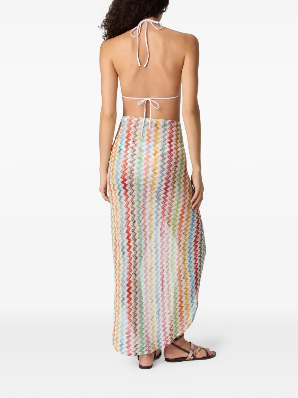 Missoni Strandrok met chevron streep Wit