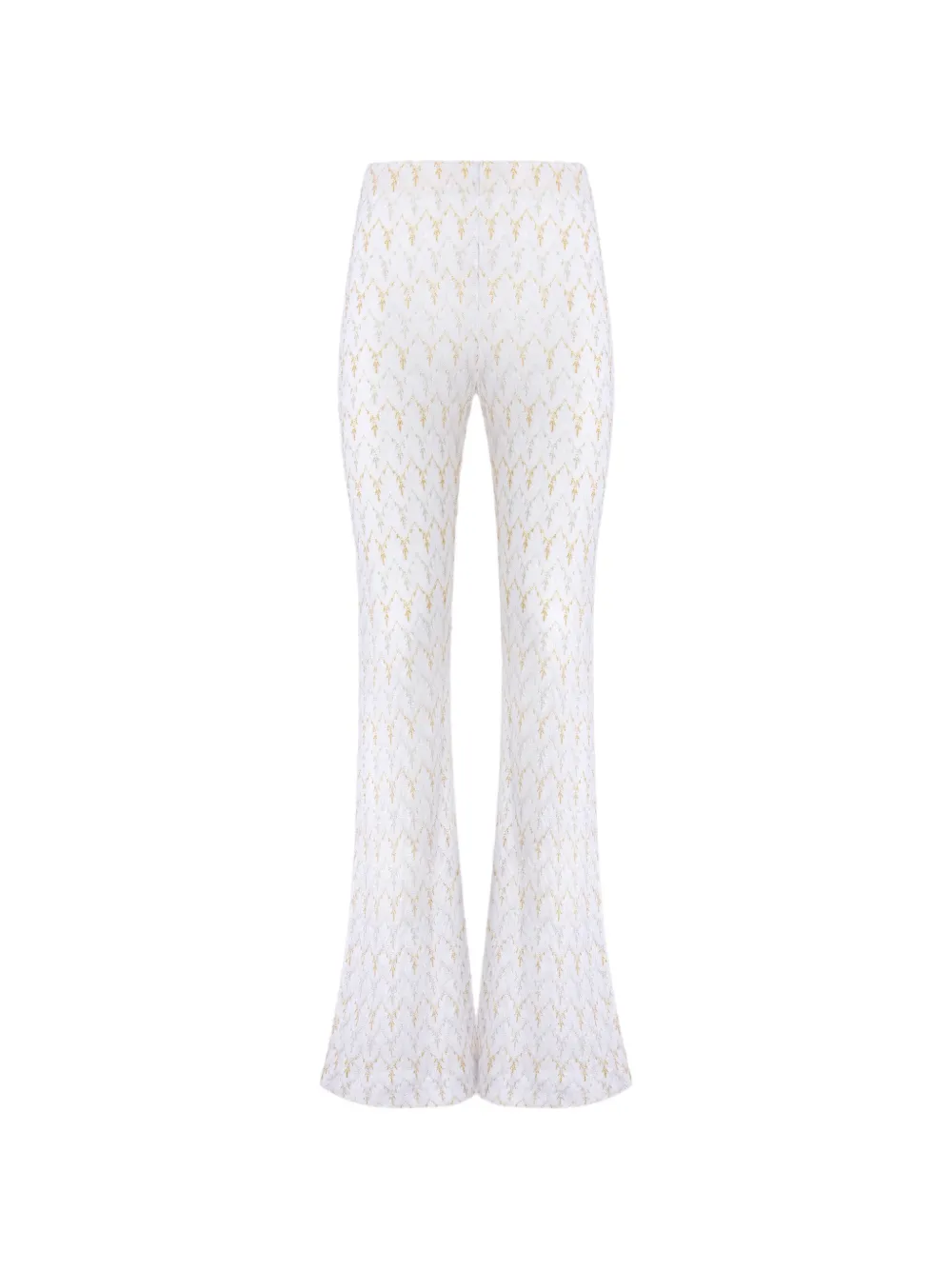 Missoni zigzag-patterned flared trousers - Bianco
