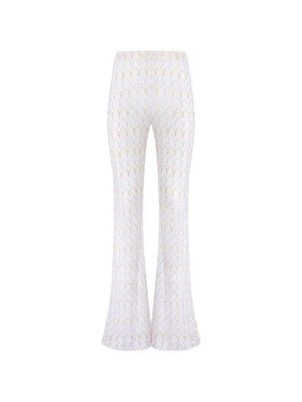 Missoni Zigzag Lace Trousers in White