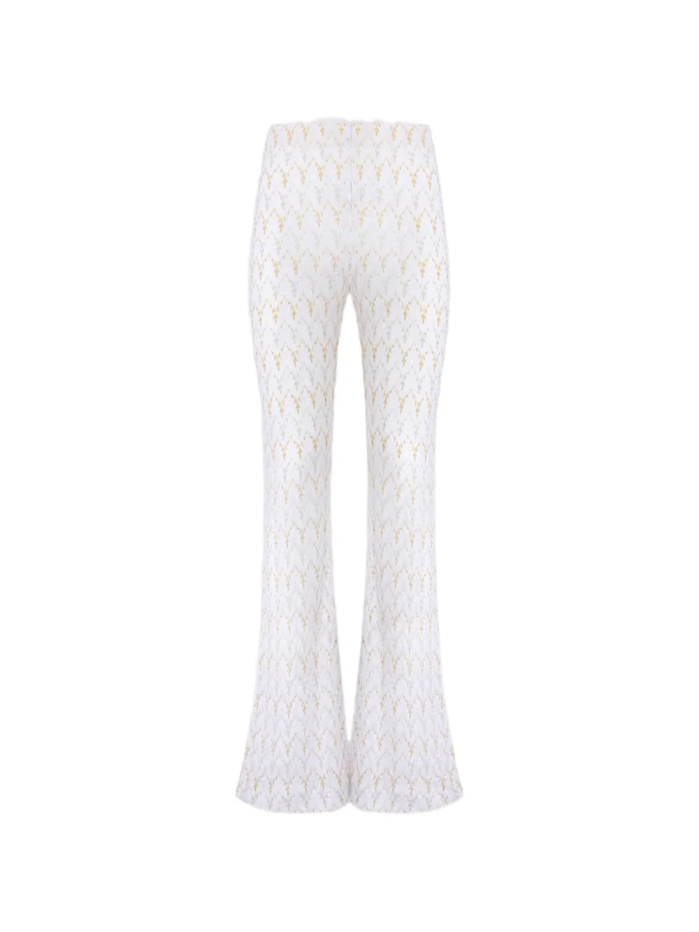 Missoni Flared broek met zigzag-patroon Wit