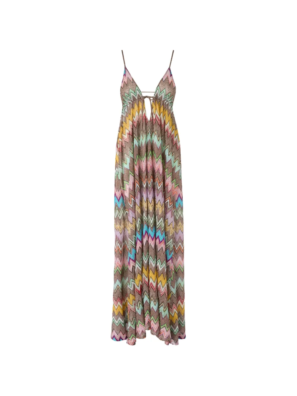 Missoni V-neck maxi dress - Brown
