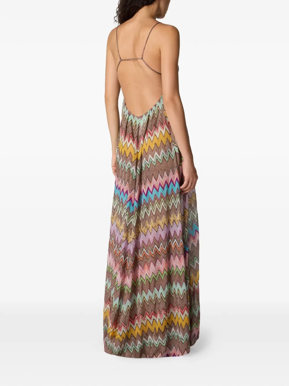 Missoni Maxi-jurk met V-hals Bruin
