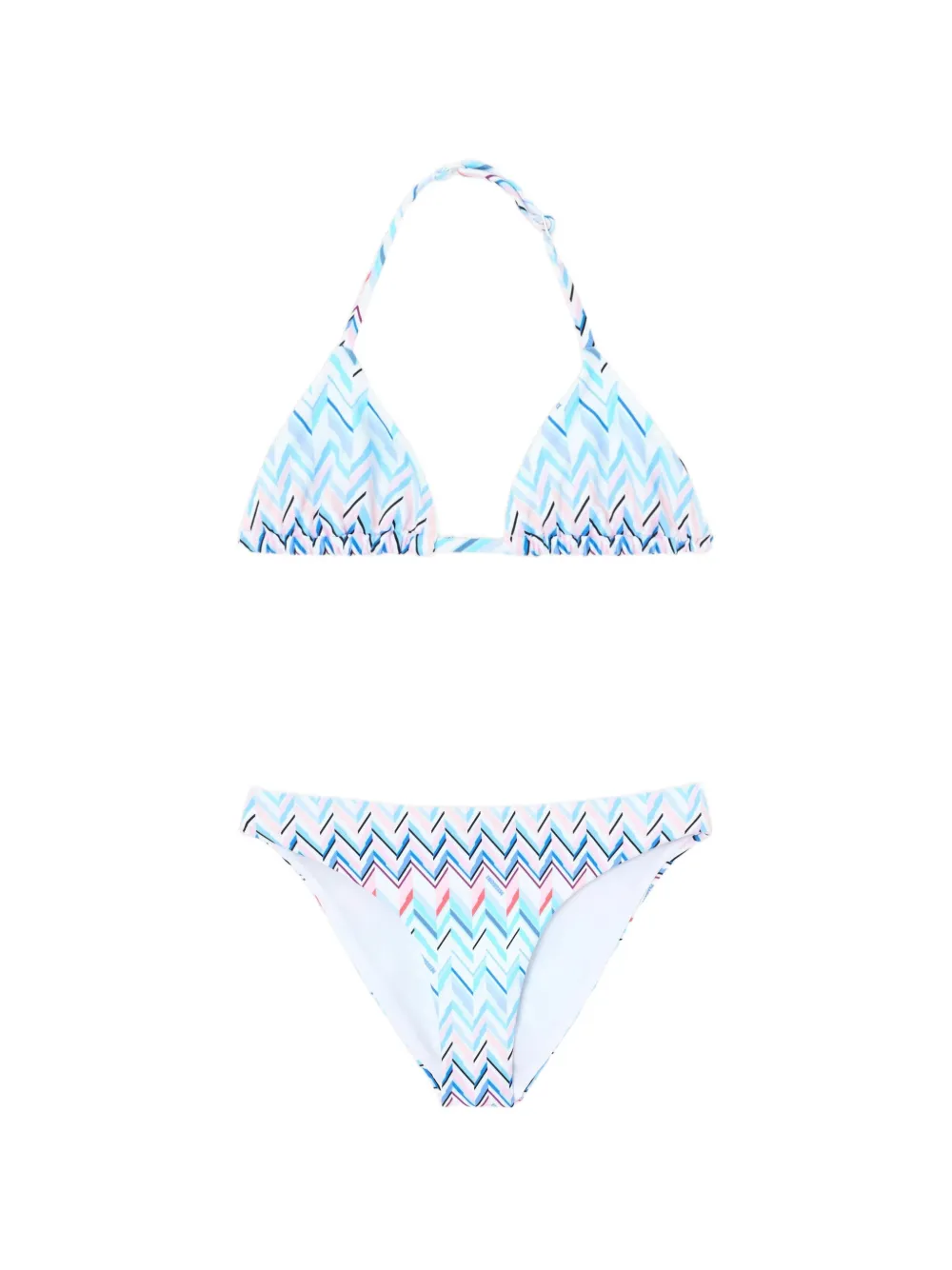 Missoni Kids zigzag-print bikini - Bianco