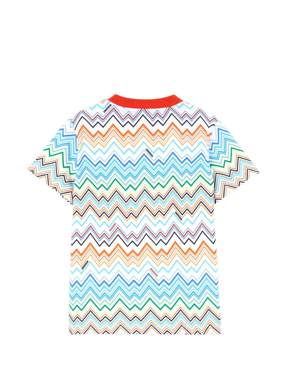 Missoni Kids T-shirt met zigzagprint Blauw
