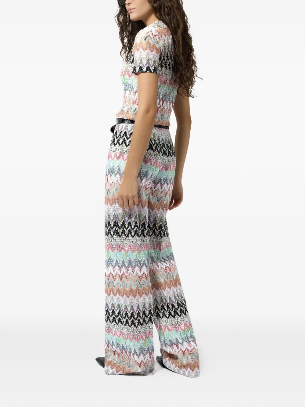  Missoni Zig-zag Short-sleeve Knitwear - Neutrals 