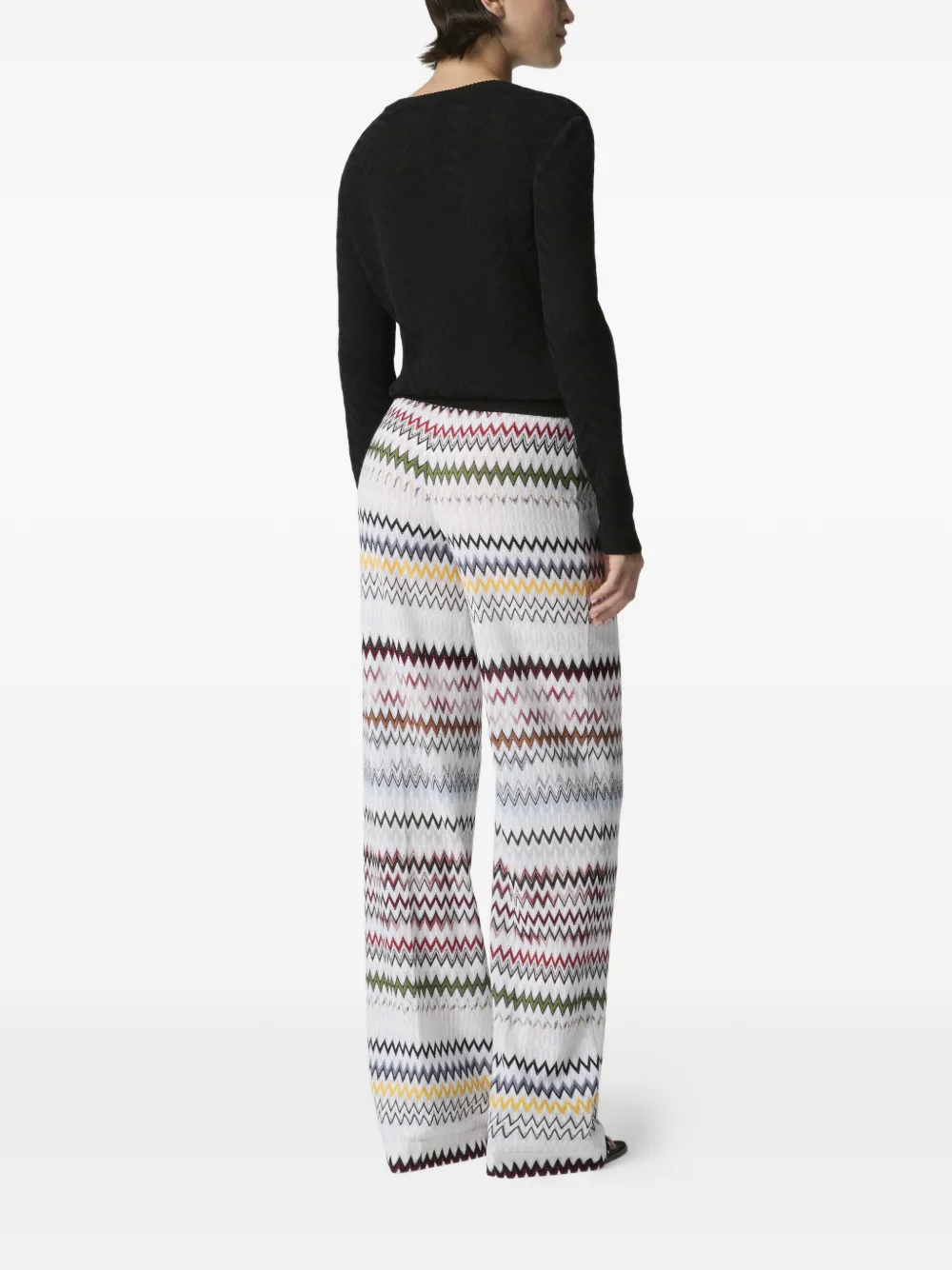  Missoni Zigzag-pattern Trousers - White 