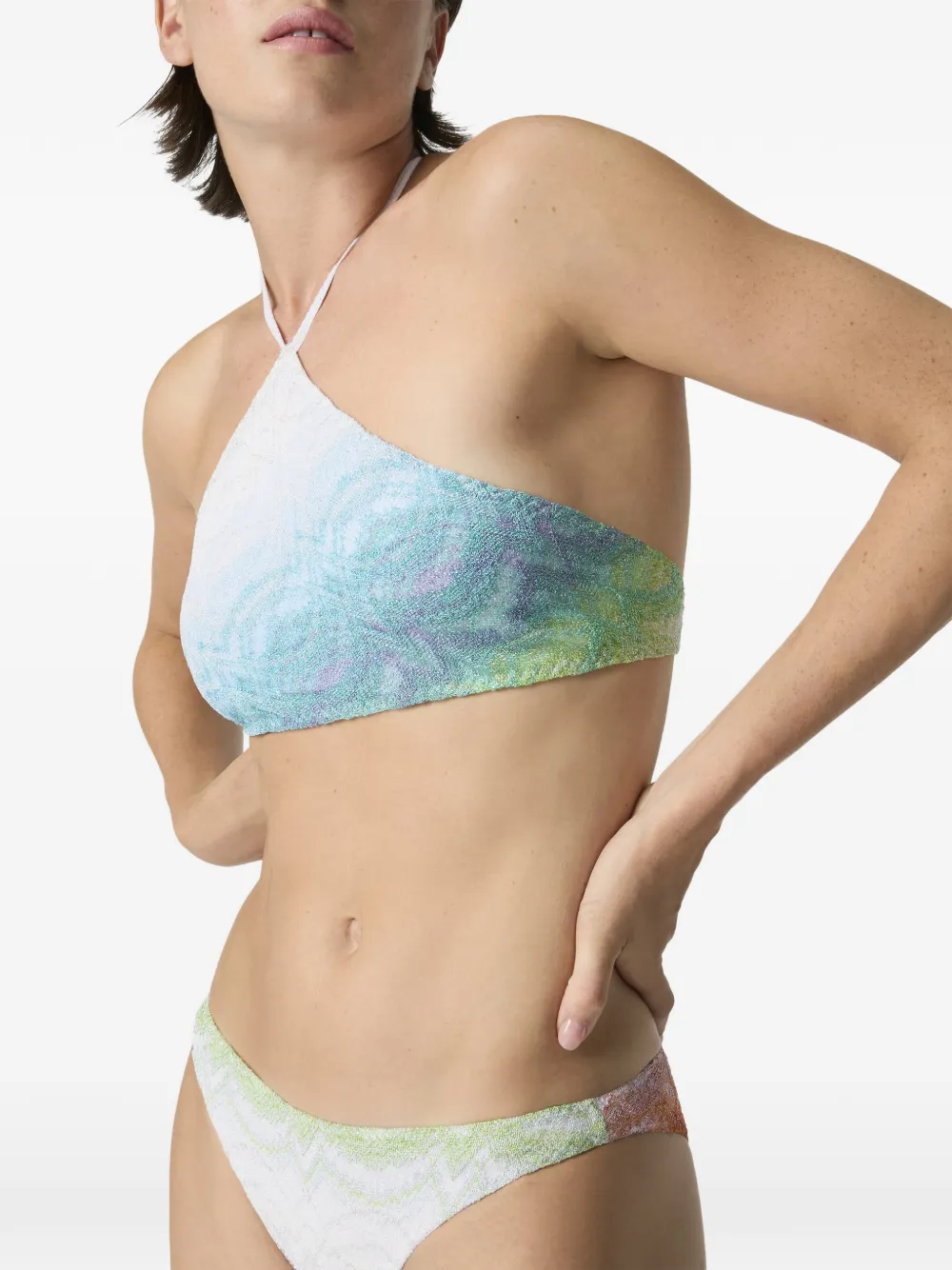 Missoni Bikini lamé viscose top met halternek Wit