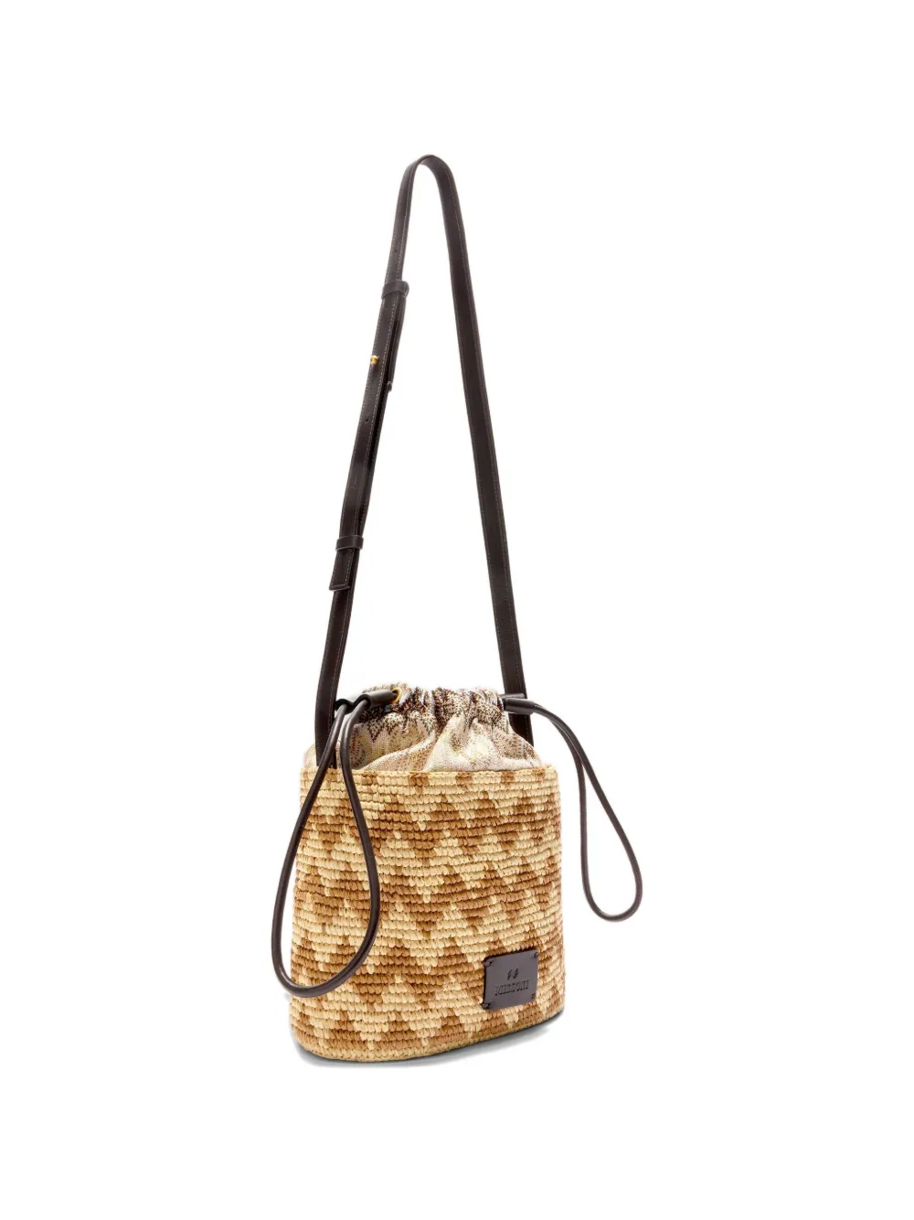 Missoni Zigzag-woven Bucket Bag in Neutrals, view 3