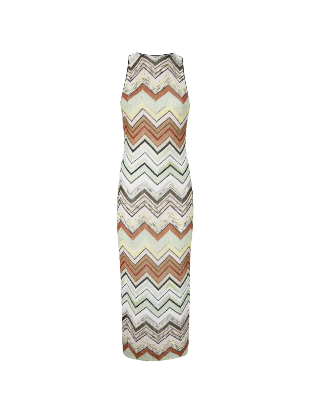 Missoni zigzag-pattern midi dress - Toni neutri