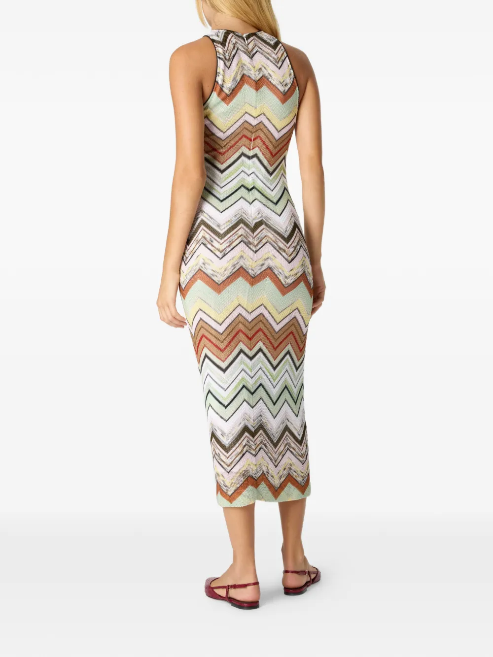  Missoni Zigzag-pattern Midi Dress - Neutrals 