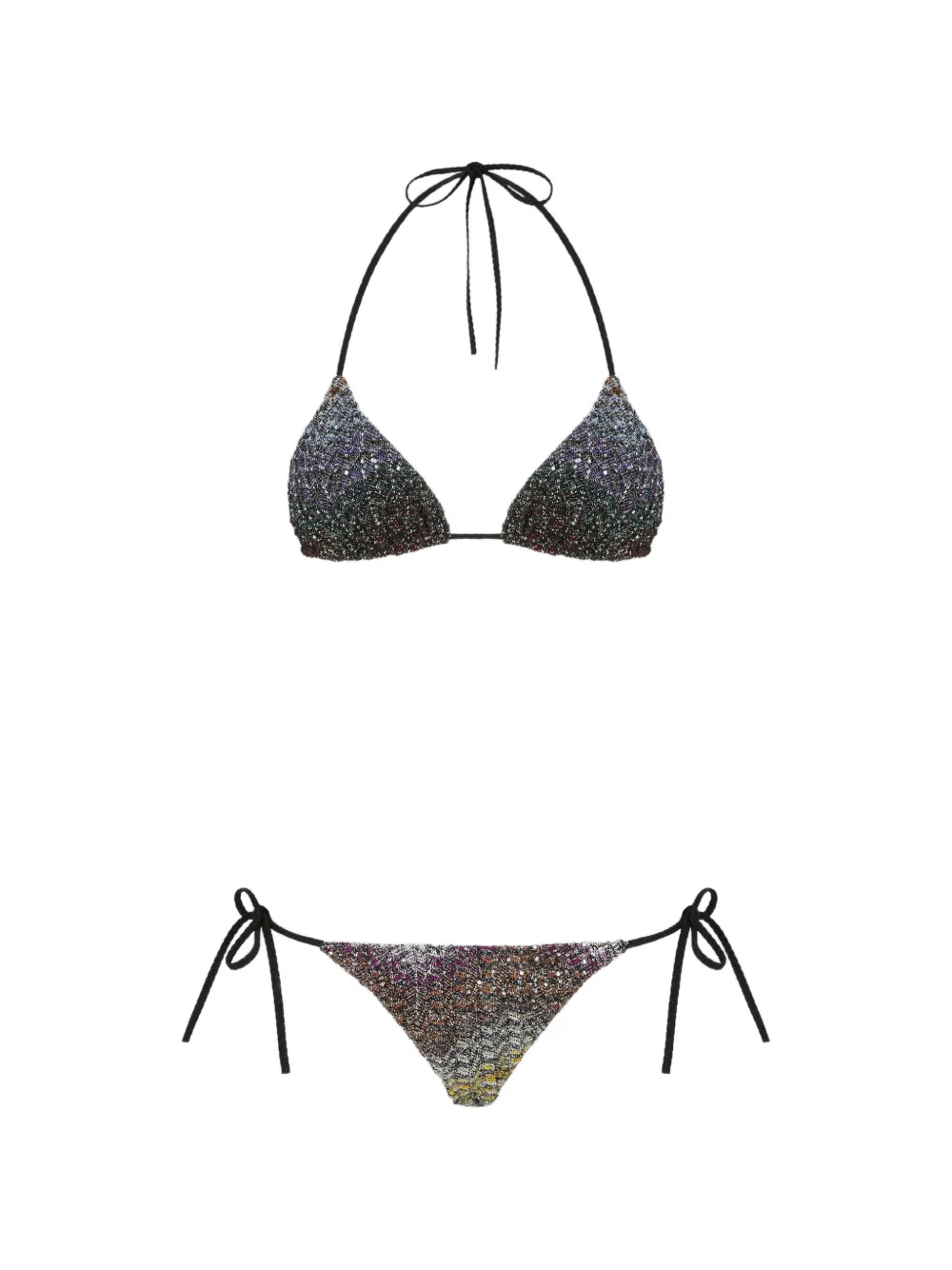 Missoni tie-fastening bikini set - Nero