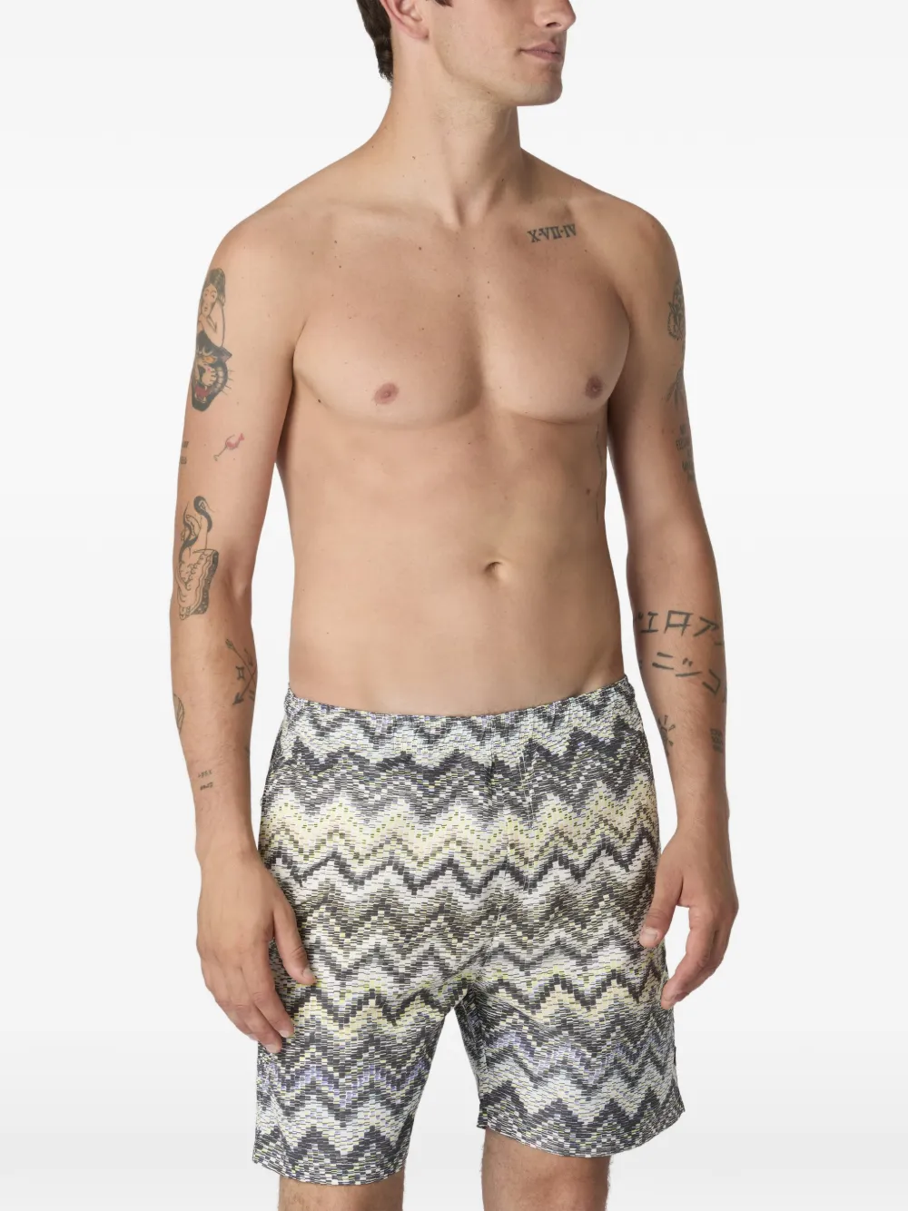 Missoni Shorts met zigzag-patroon Grijs