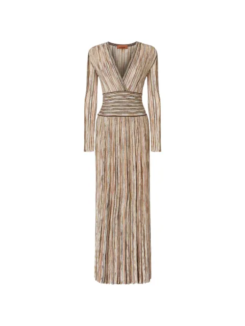 Missoni vestido midi con motivo de rayas y cuello en V