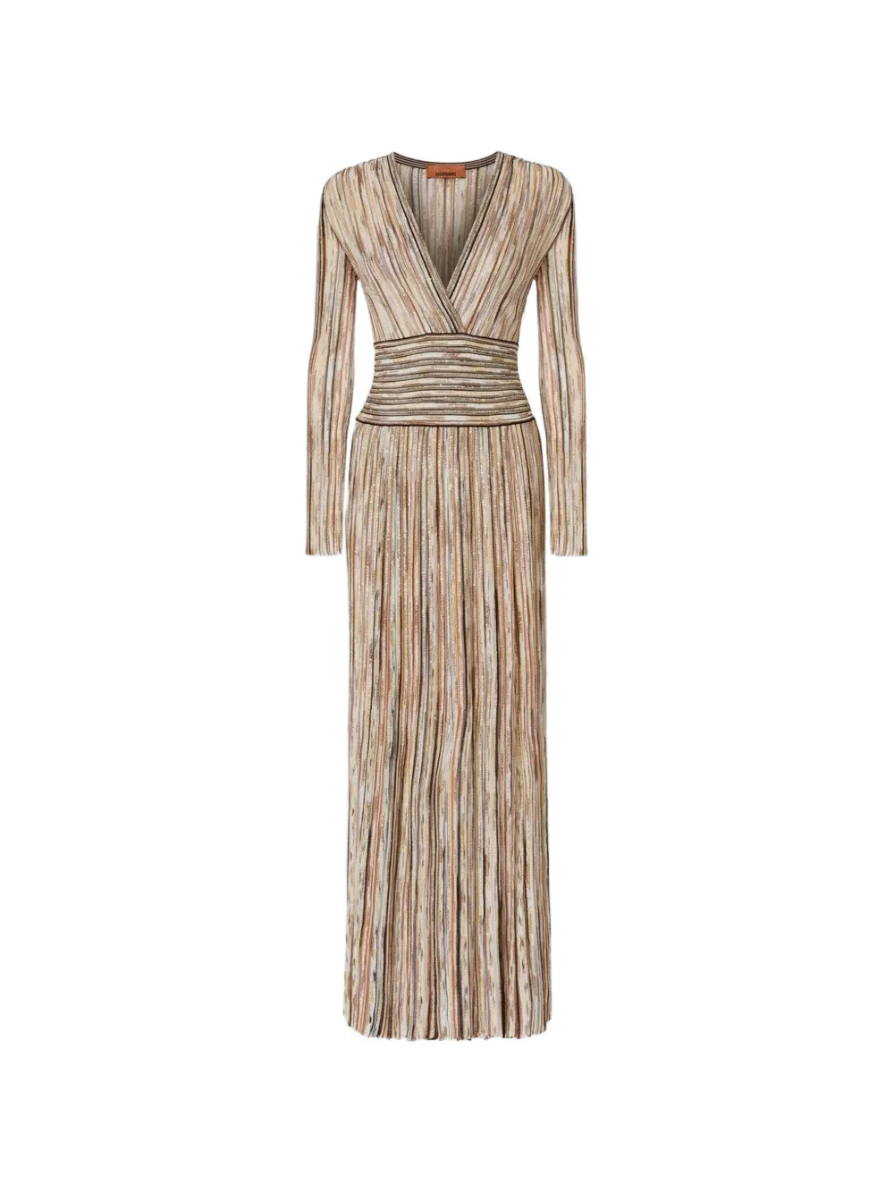 Missoni midi V-neck striped dress