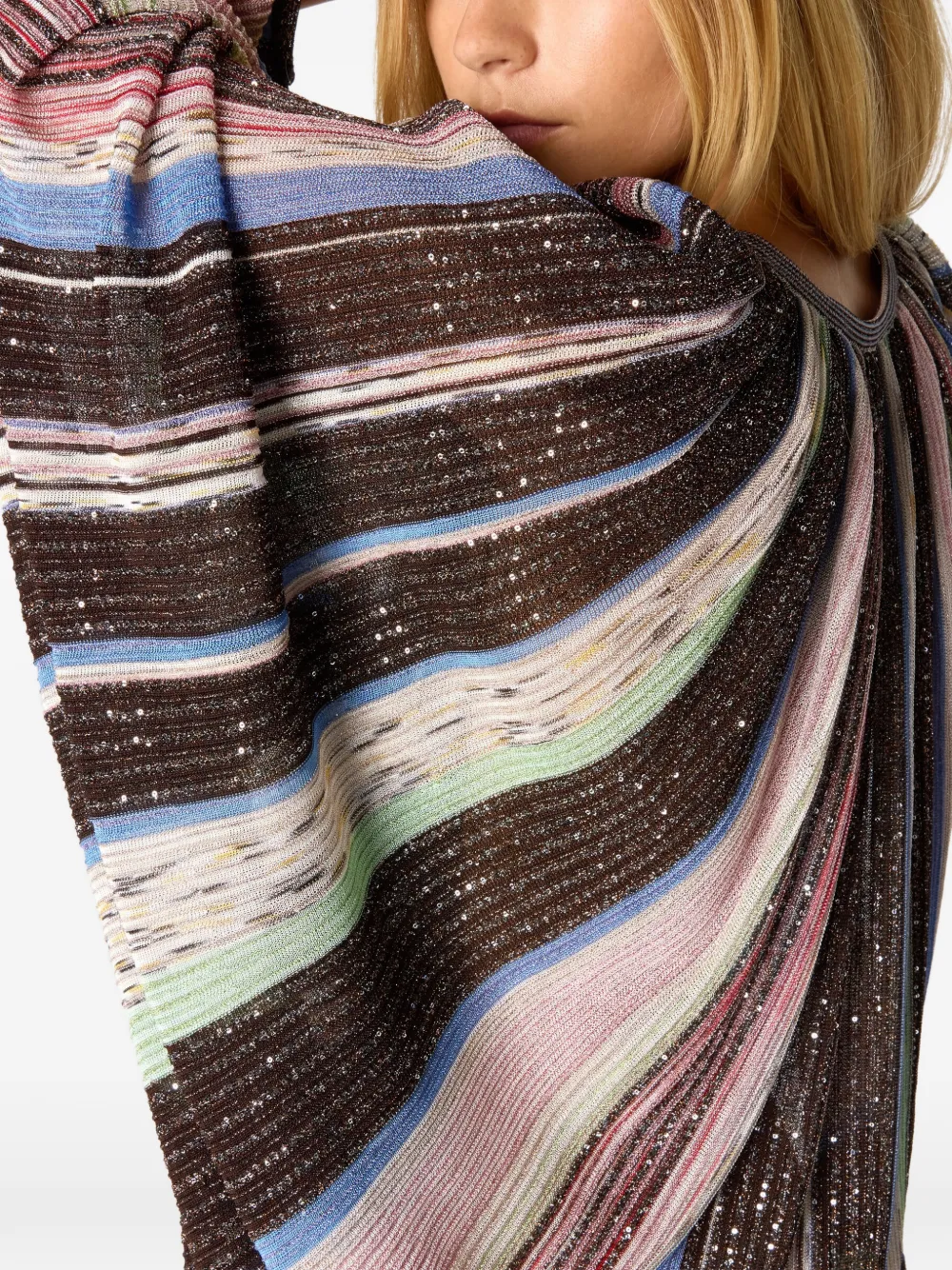 Missoni Maxi-jurk verfraaid met pailletten Bruin