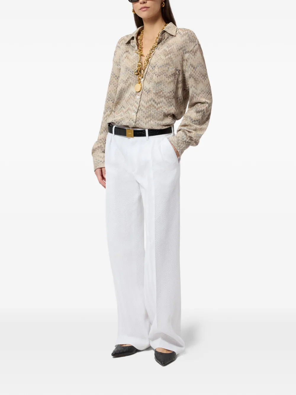 chevron trousers