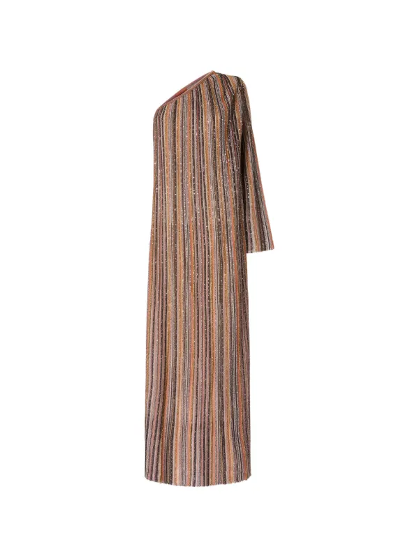 vertical striped sequin dress Striped Sequin Puff Sleeve Dress - Close Fit Skirt, Striped Sequin