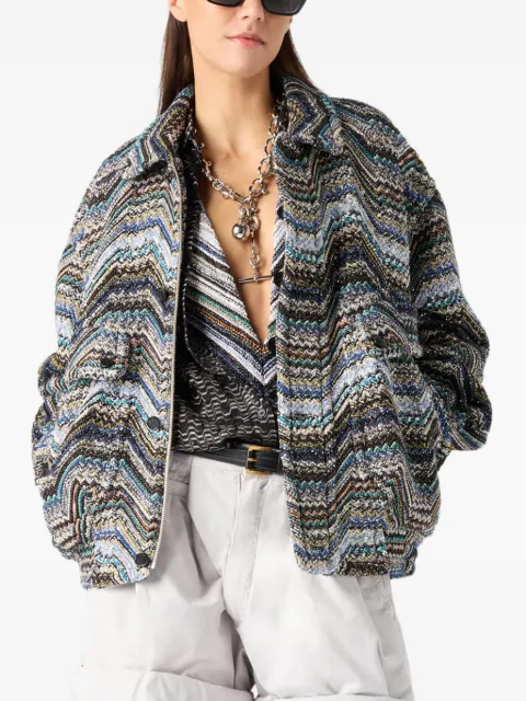 Missoni chamarra con motivo en zigzag