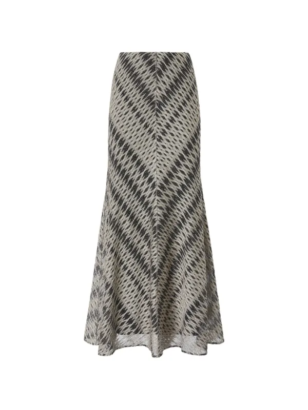 Missoni 3D Diamond-pattern Maxi Skirt in Neutrals