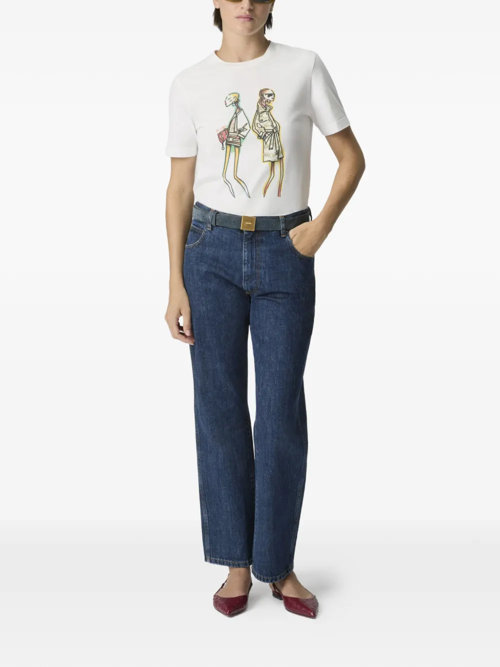 Missoni T-shirt met grafische print Wit