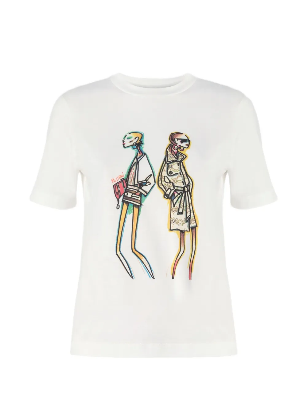 Missoni graphic- print T-shirt - Bianco