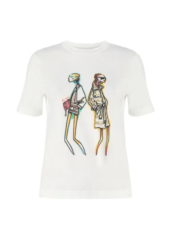 Missoni Graphic- Print T-shirt in White