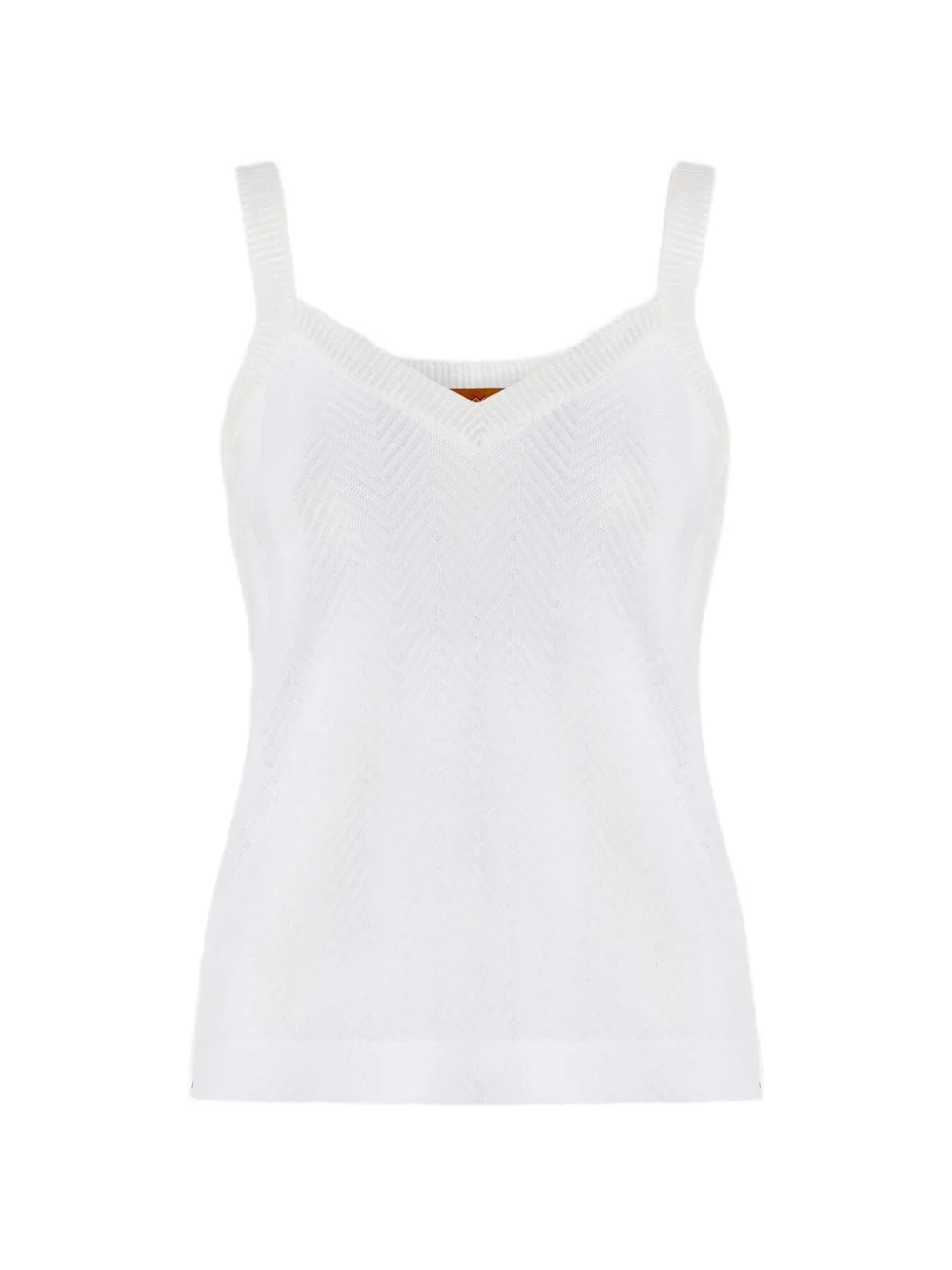 Missoni V-neck texture top - Bianco