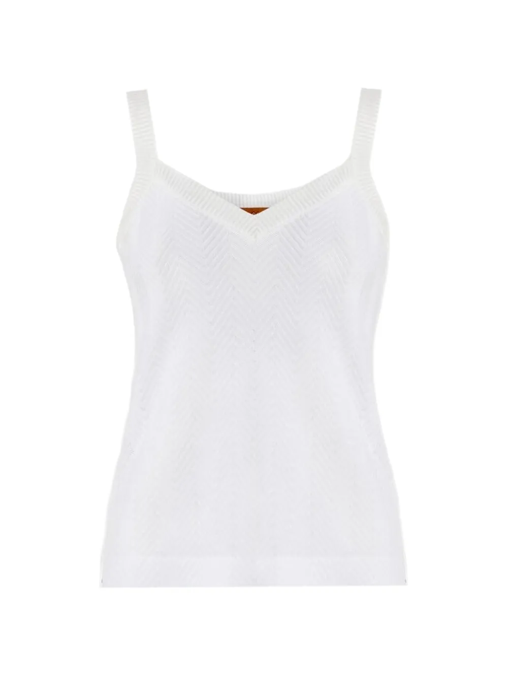 Missoni V-neck texture top - Bianco