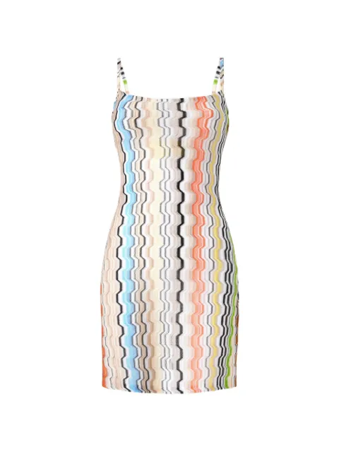 Missoni wavy-pattern tie-back mini dress