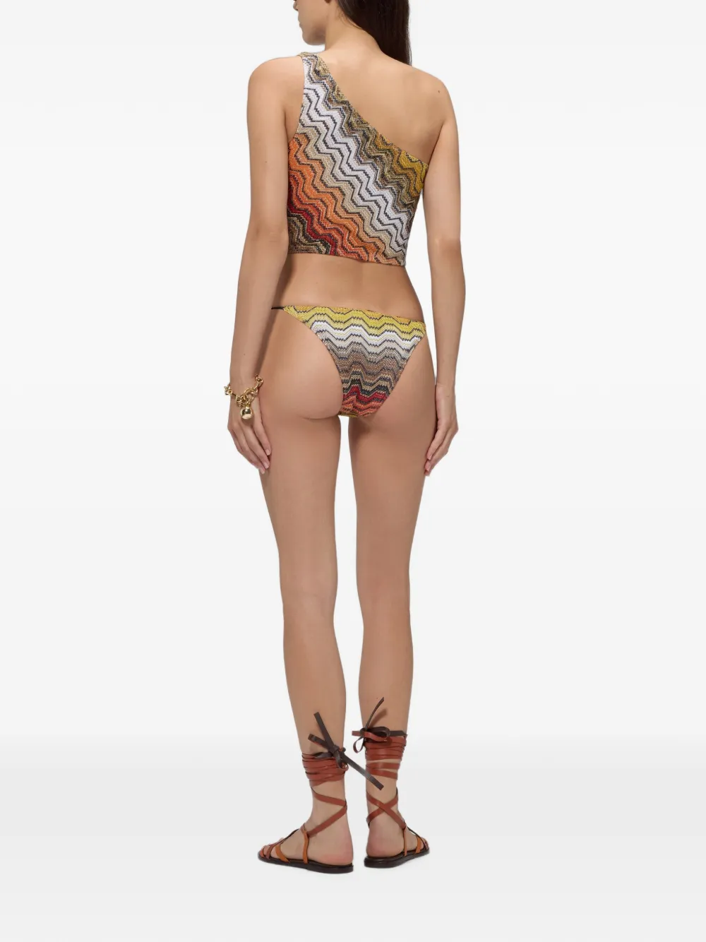 Missoni Asymmetrische top van viscose lamé blend Oranje