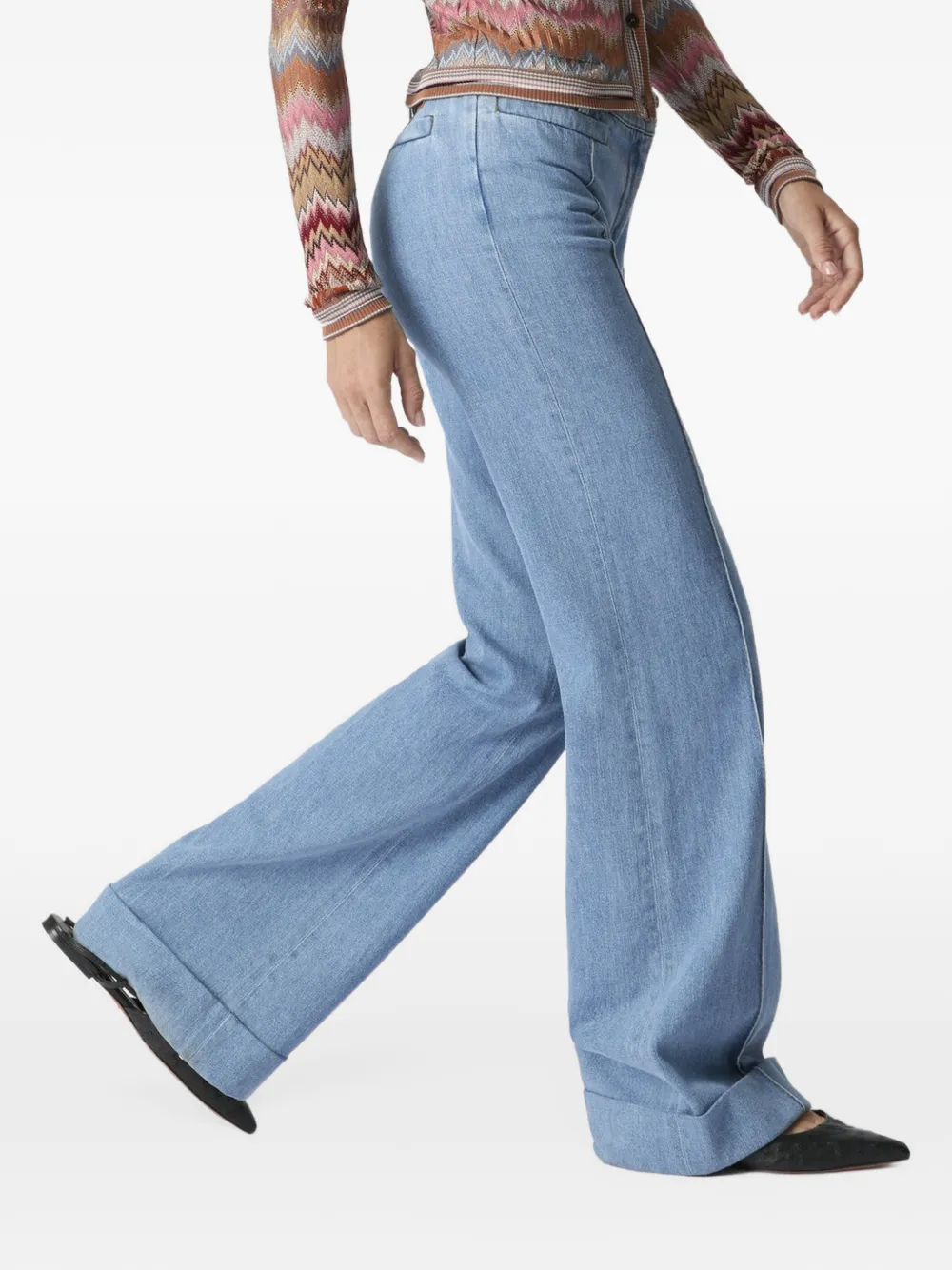 Missoni Jeans met omgeslagen pijpen Blauw