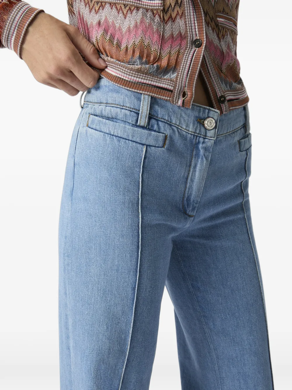 Missoni Jeans met omgeslagen pijpen Blauw