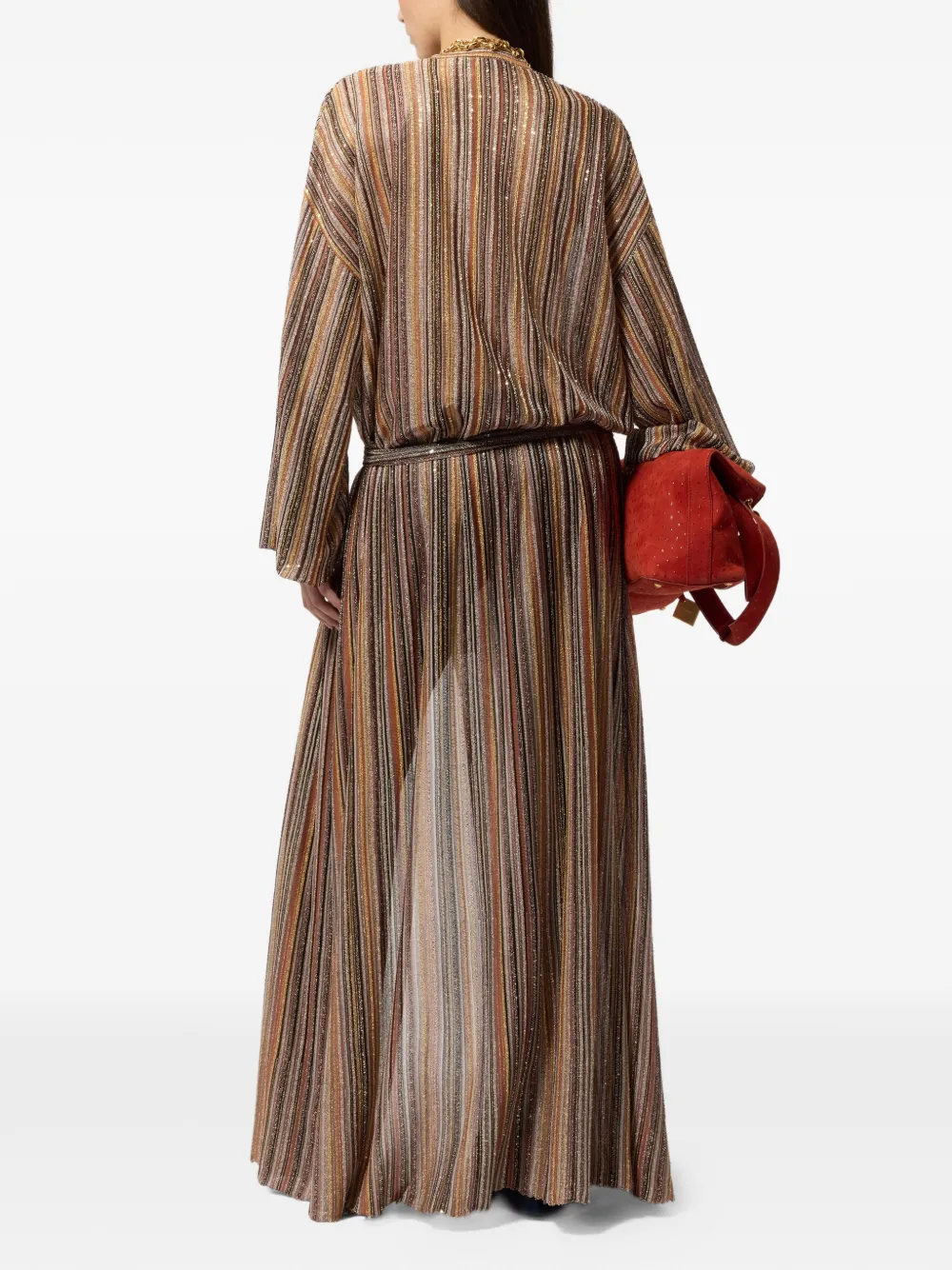 Missoni Gestreept vest met ceintuur Bruin