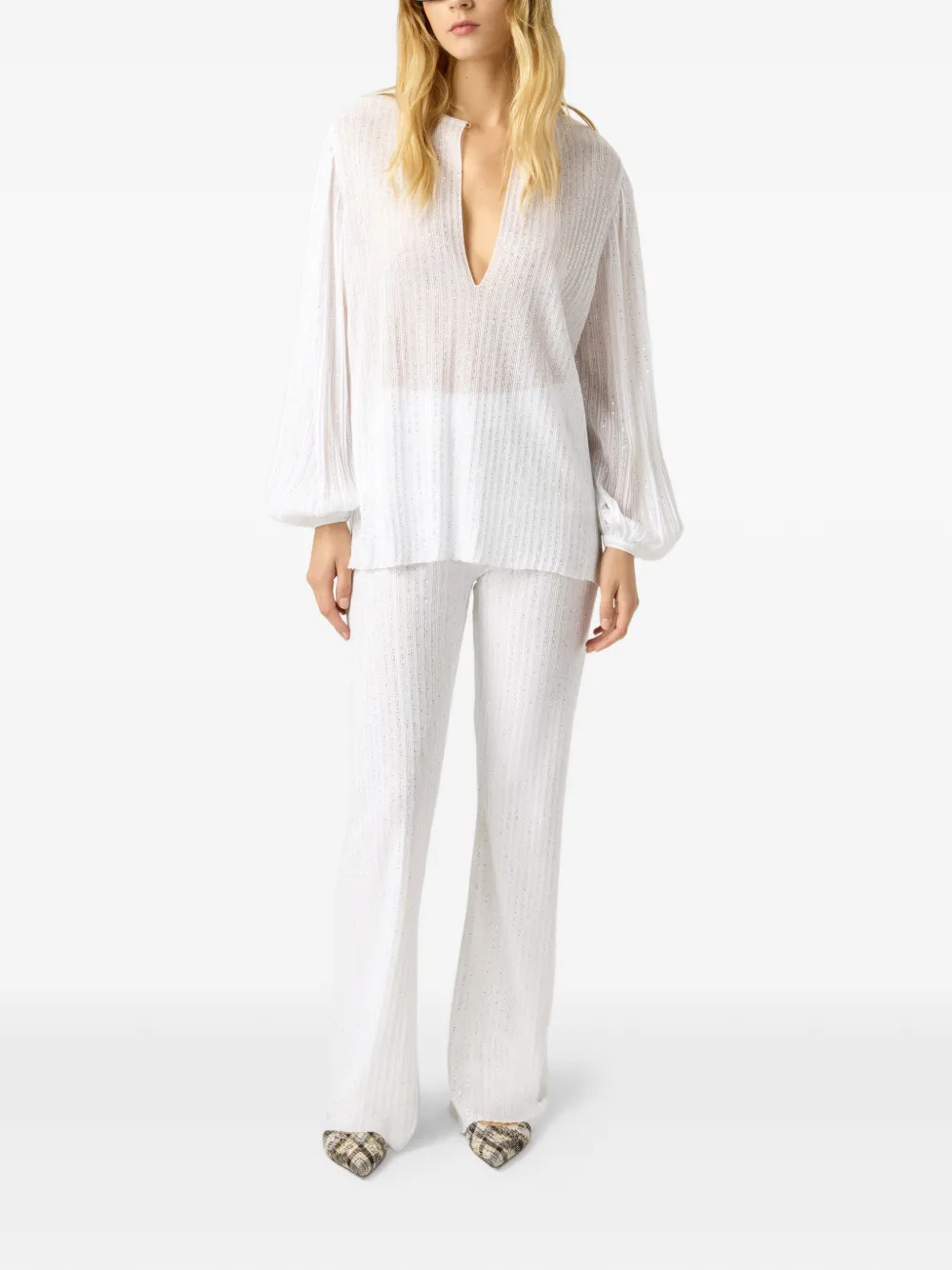 Missoni Blouse met ballonmouwen Wit
