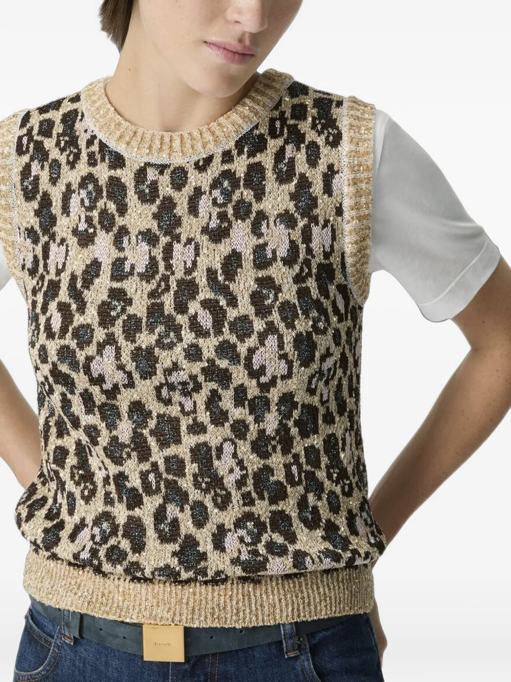 Missoni Spencer met dierenprint Beige