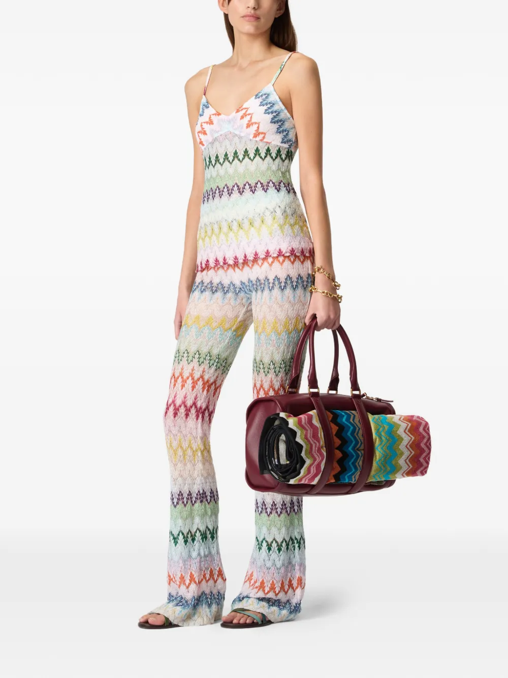 Missoni Broek met zigzag-patroon Wit