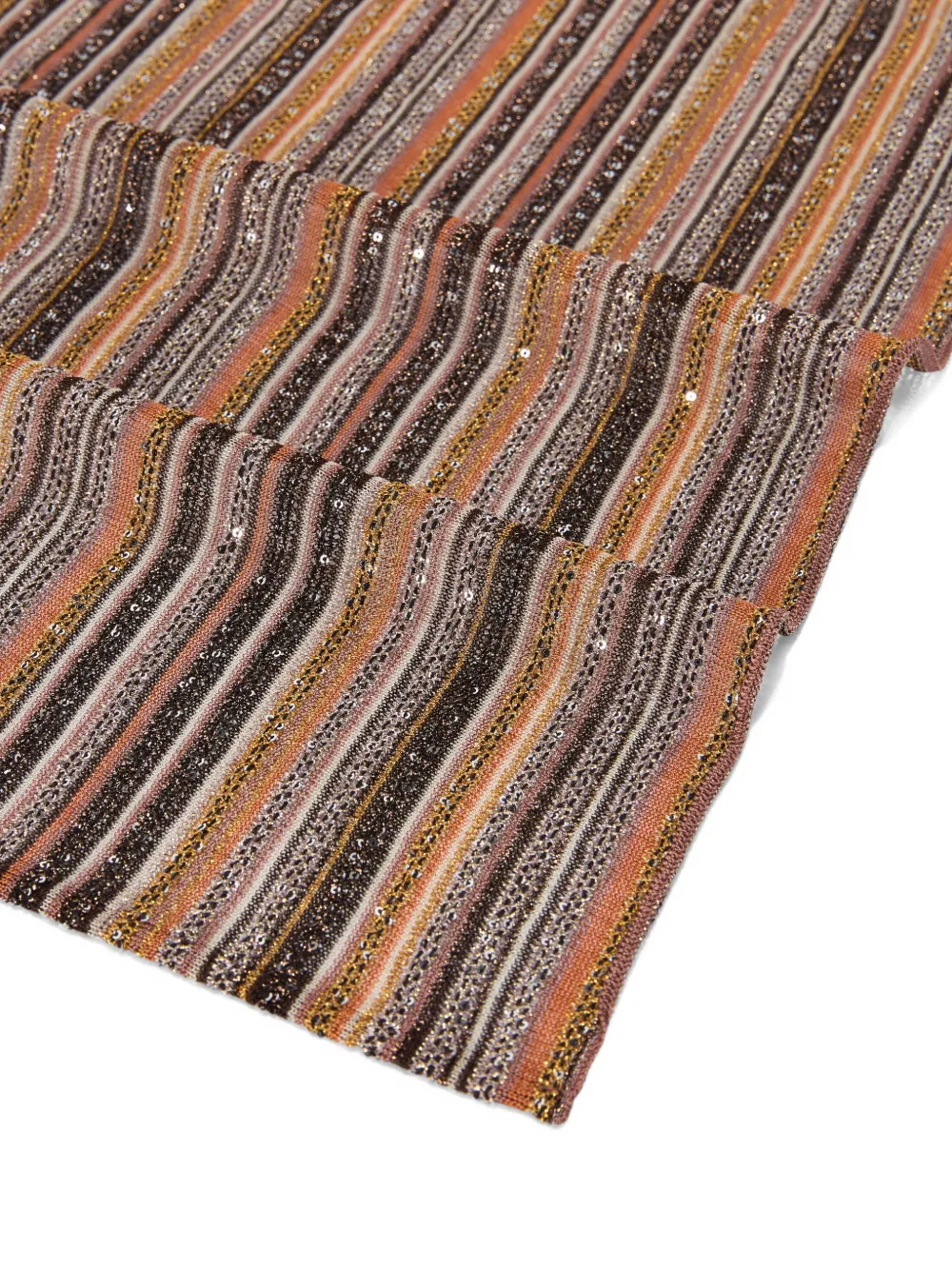 Missoni Gestreepte verfraaide sjaal Bruin