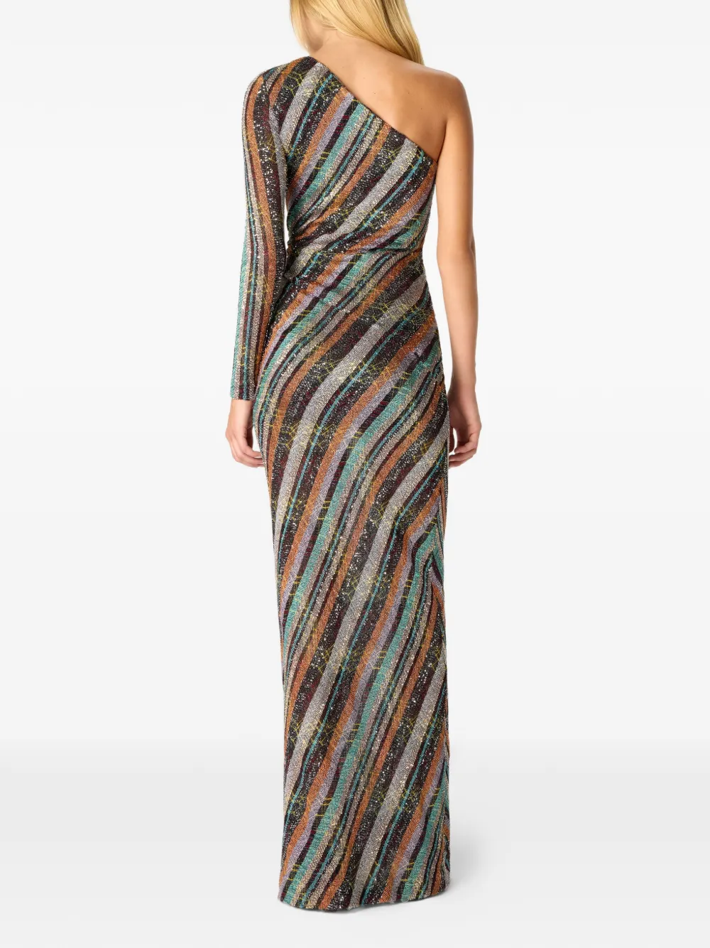 Missoni Asymmetrische maxi-jurk Bruin