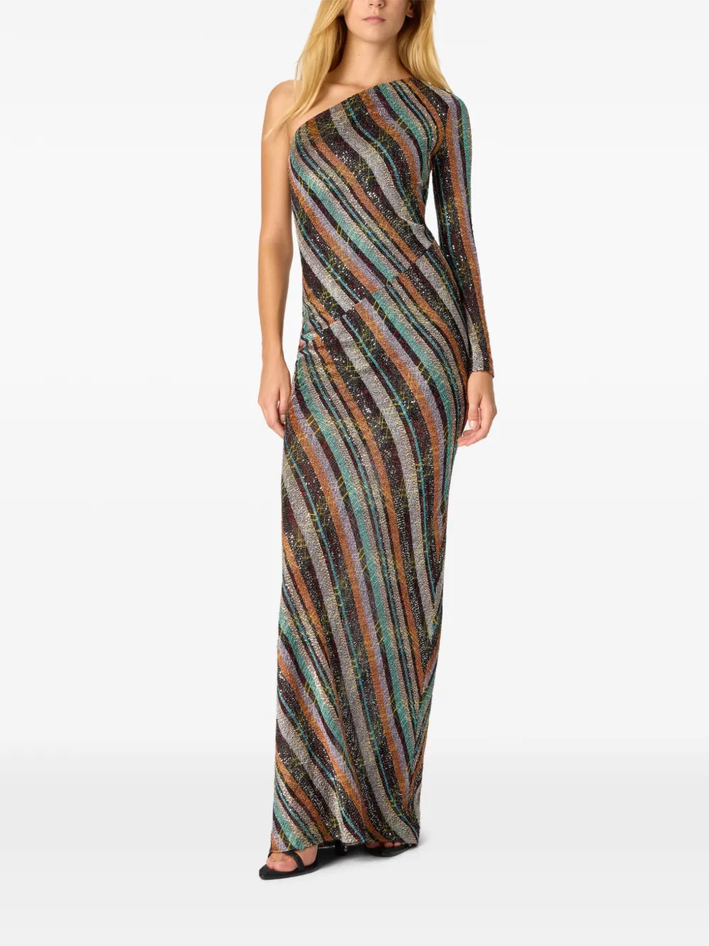 Missoni Asymmetrische maxi-jurk Bruin
